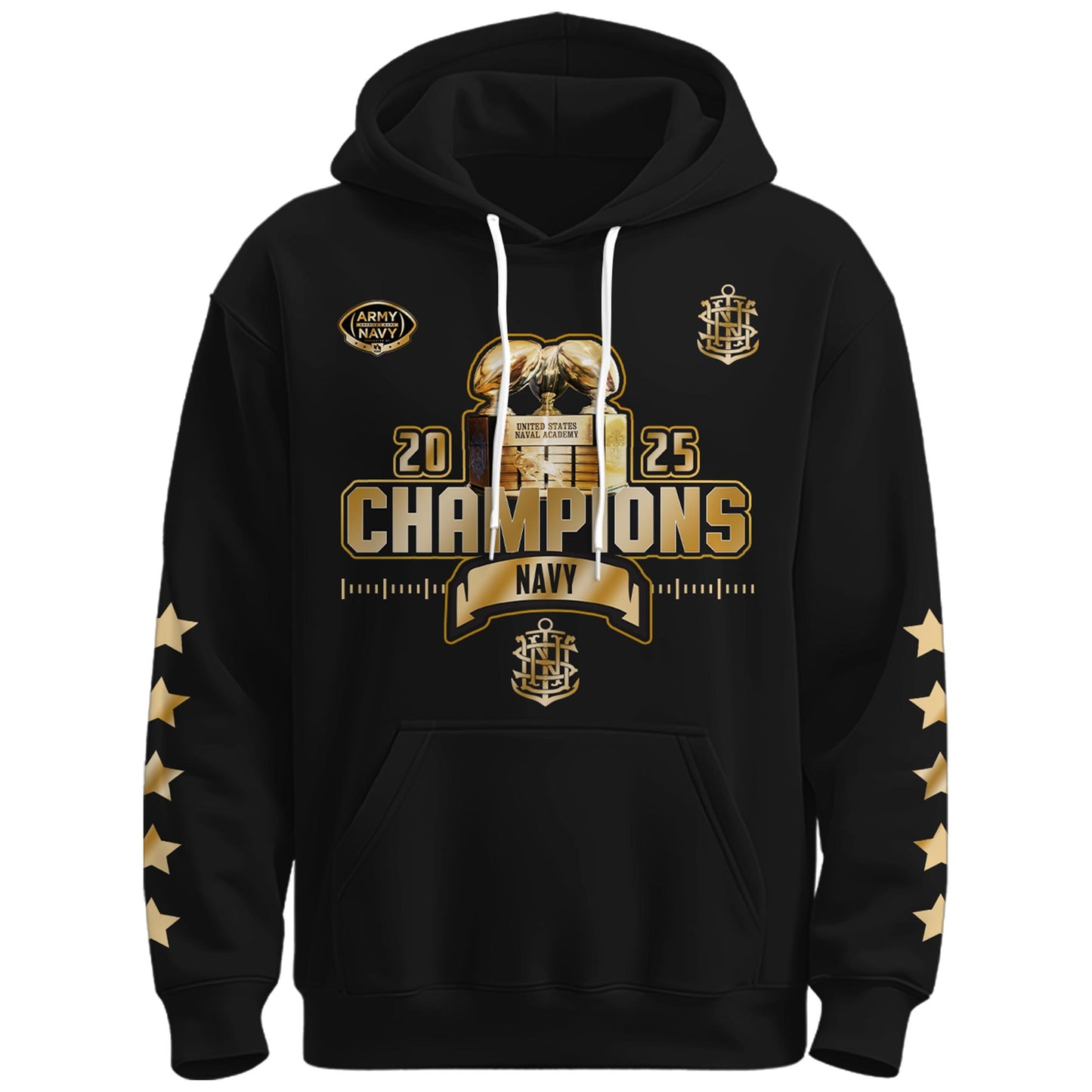 .Navy Midshipmen Special Back to Back CIC trophy Champions 2025 Hoodie