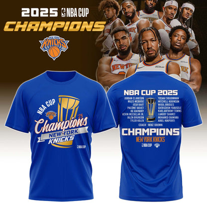 New York Knicks 2025 Cup Champions T-Shirt Limited Edition