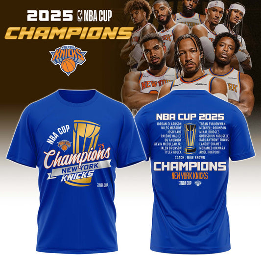 New York Knicks 2025 Cup Champions T-Shirt Limited Edition
