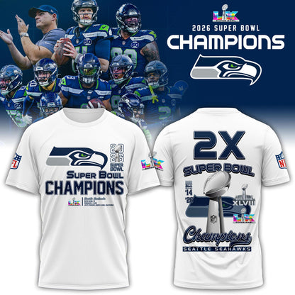 Seattle Seahawks Super Bowl LX Champions Limited Edition T.shirt