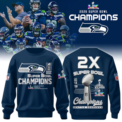 Seattle Seahawks Super Bowl LX Champions Limited Edition Sweatshirt