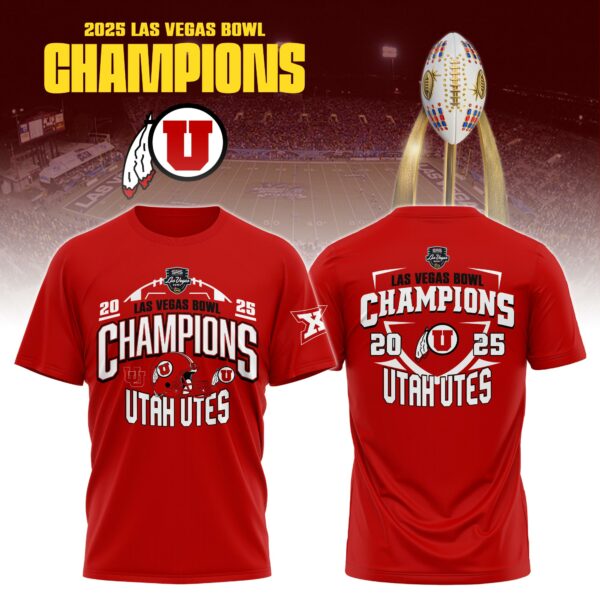, UTAH 2025 Las Vegas Bowl Champions T-Shirt Limited Edition