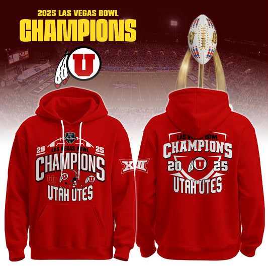 , UTAH 2025 Las Vegas Bowl Champions Hoodie Limited Edition