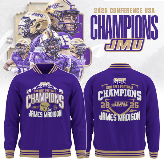 .JMU 2025 Sun Belt Football Conference Champions Bomber Limited Edition