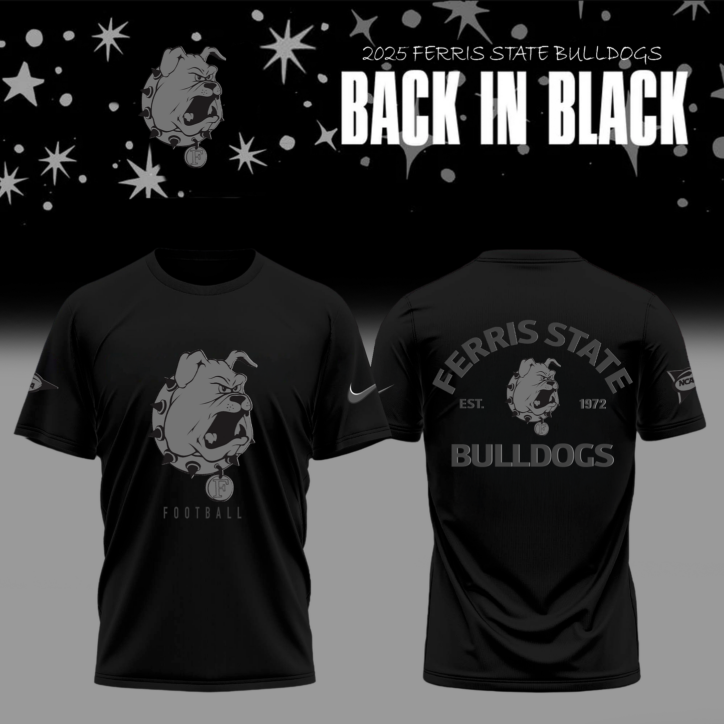 Limited Edition Ferris State Back In Black Uniform TShirt
