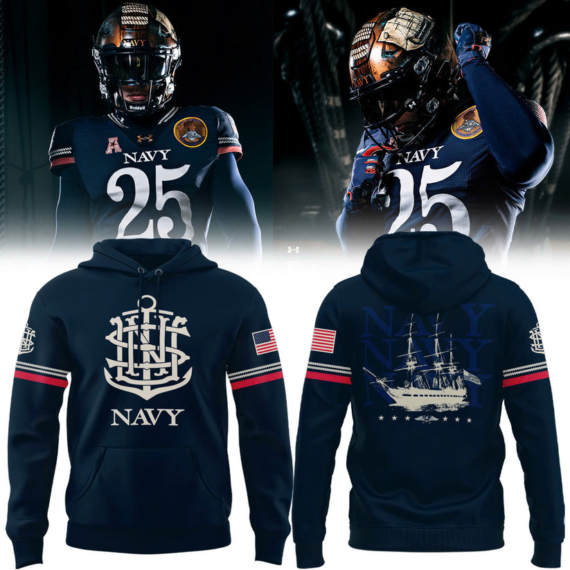 Navy Midshipmen 250th Anniversary Uniform Sideline Collection Replica Hoodie v1