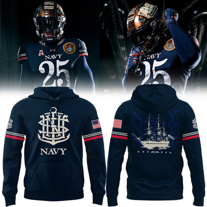 Navy Midshipmen 250th Anniversary Uniform Sideline Collection Replica Hoodie v1