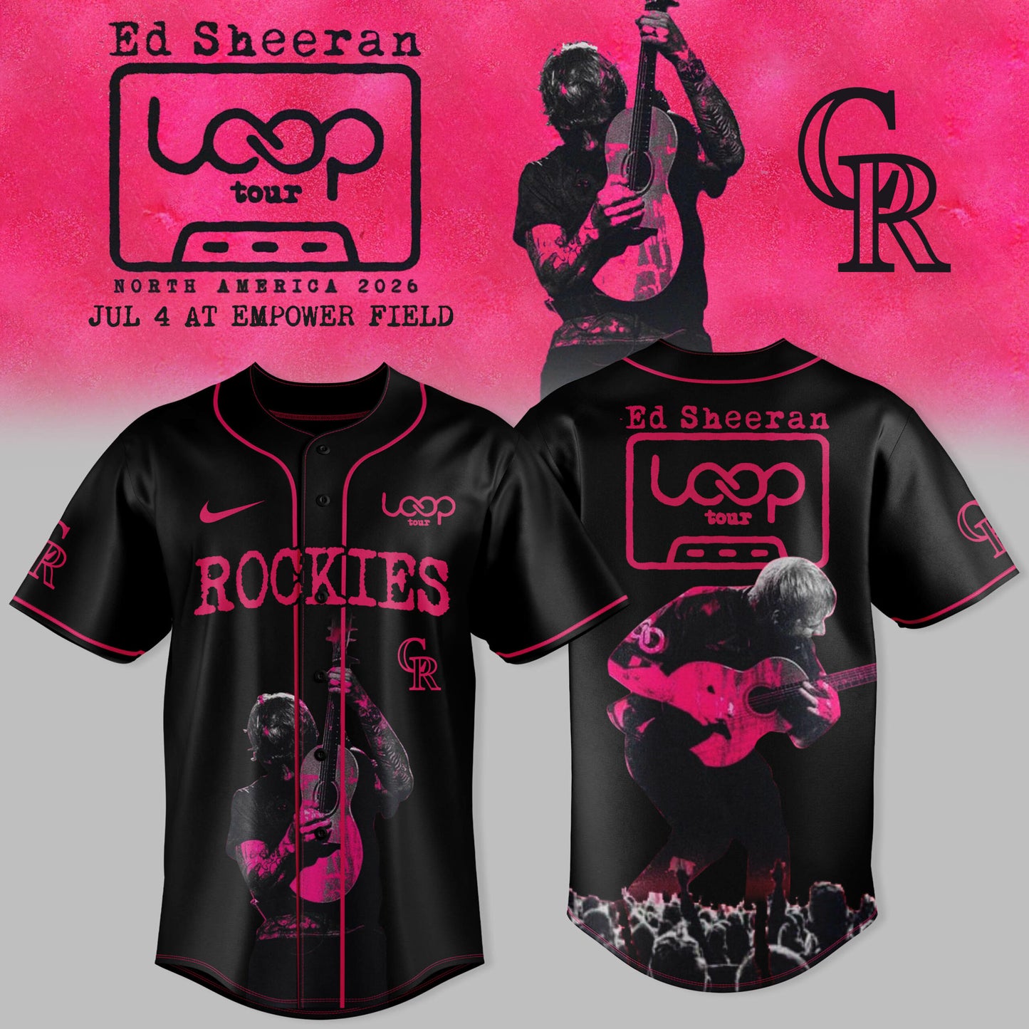_ Colorado Rockies x Ed Sheeran — LOOP Tour 2026 Jersey North America Collection