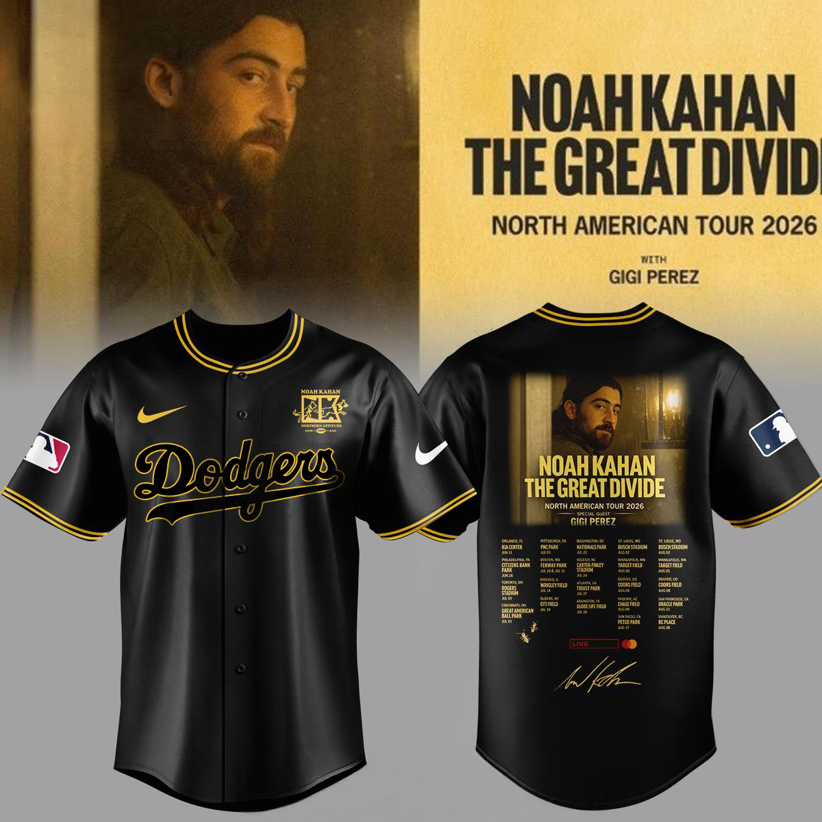 .Baseball x Noah Kahan Tour 2026 Jersey Limited Edition