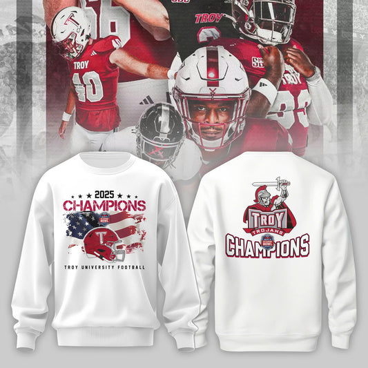 Troy University Football 2025 IS4S SALUTE TO VETERANS BOWL Champions Sweater