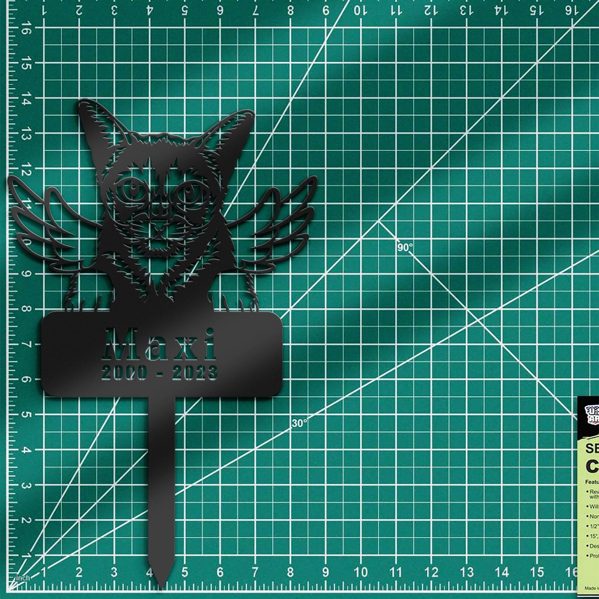 Personalized Abyssinian Cat Memorial Stake, Metal Stake, Sympathy Sign, Pet Grave Marker, Remembrance Stake