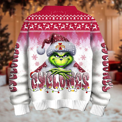 Iowa State Cyclones x The Grinch - College Football Ugly Christmas Sweater 2025 Edition |29