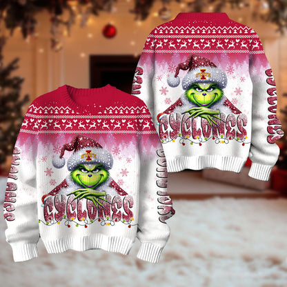 Iowa State Cyclones x The Grinch - College Football Ugly Christmas Sweater 2025 Edition |29