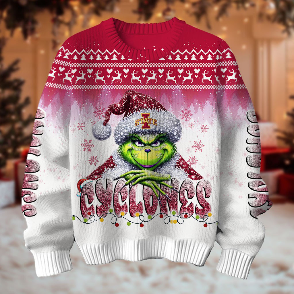 Iowa State Cyclones x The Grinch - College Football Ugly Christmas Sweater 2025 Edition |29