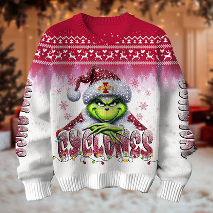Iowa State Cyclones x The Grinch - College Football Ugly Christmas Sweater 2025 Edition |29