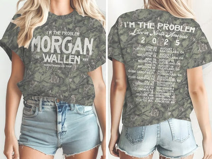 Morgan Wallen x Houston Texans Tour 2025 Camo T-Shirt
