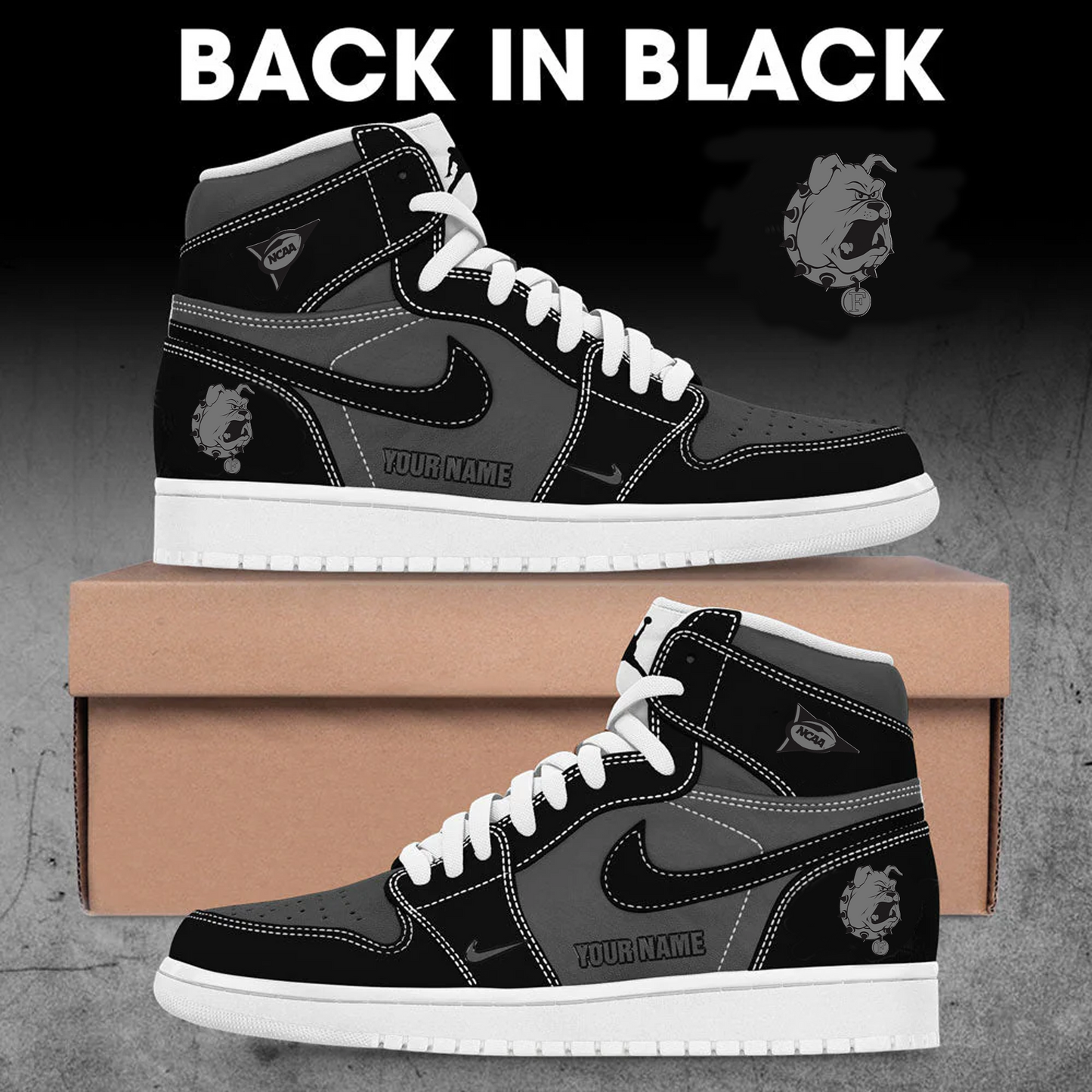 Ferris State Back In Black JD1 Sneakers