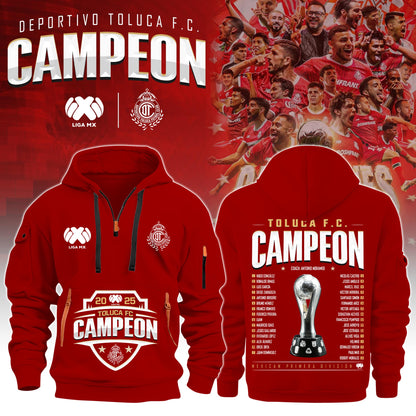 Toluca FC Back to Back Champions H115 Hoodie