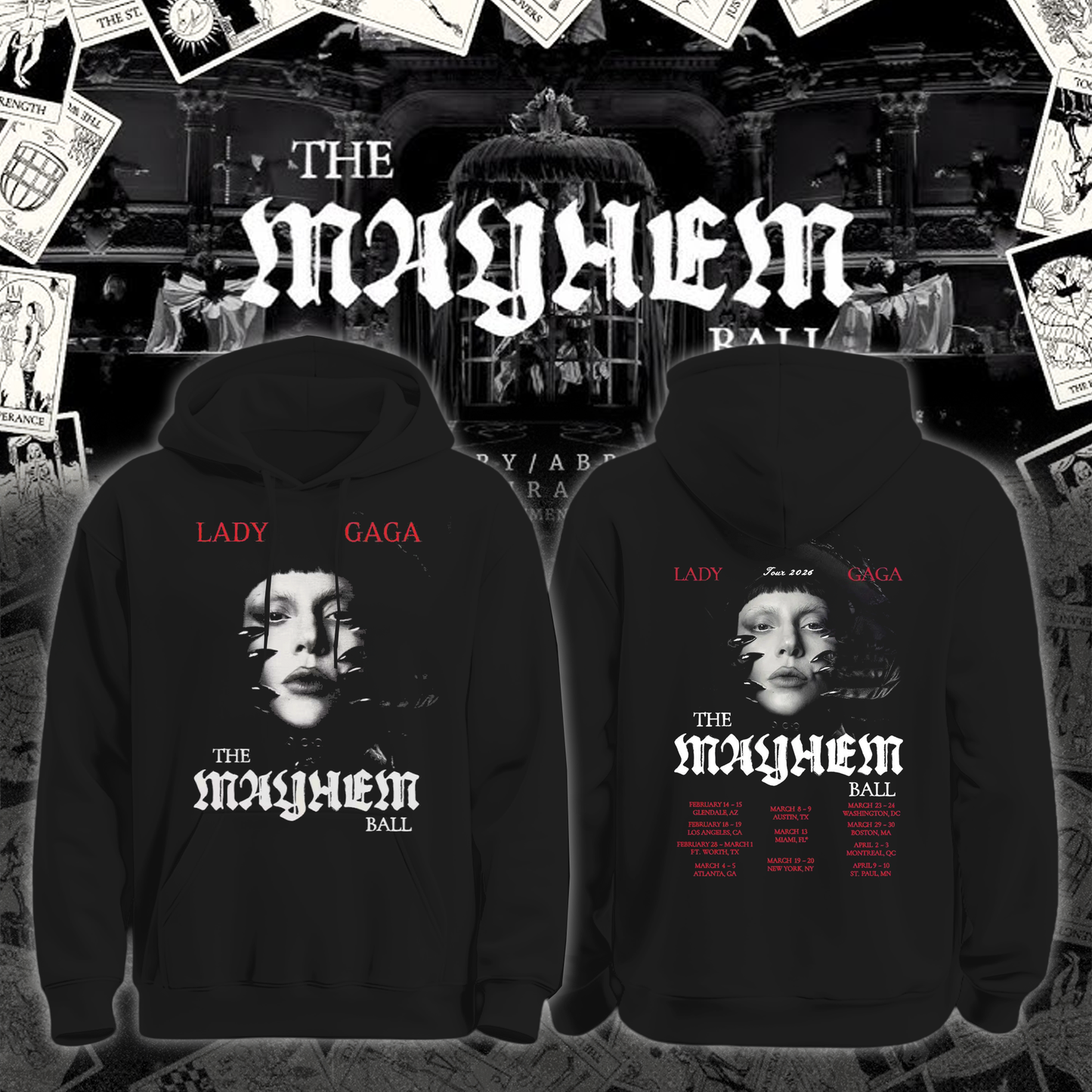 The Mayhem Ball Tour Date Hoodie