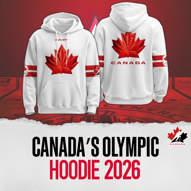 Unisex Canada 2026 Olympic White Hoodie