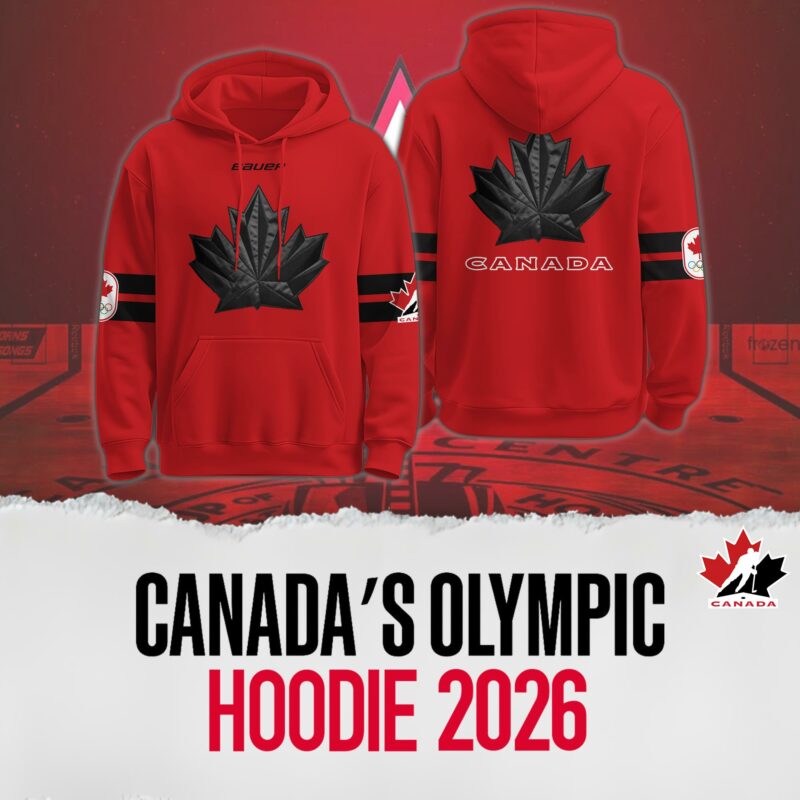 Unisex Canada 2026 Olympic Red Hoodie