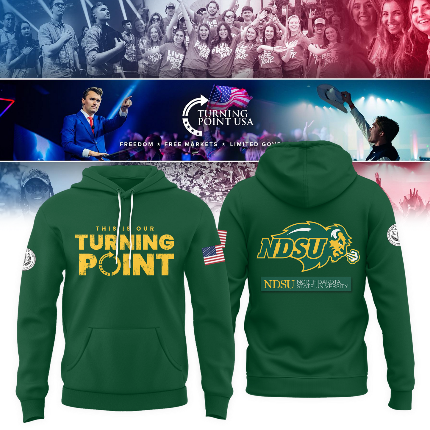 North Dakota State University Freedom Hoodie