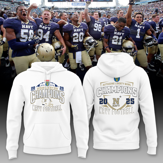 Navy Champions AUTOZONE LIBERTY BOWL Limited Edition Hoodie 2025