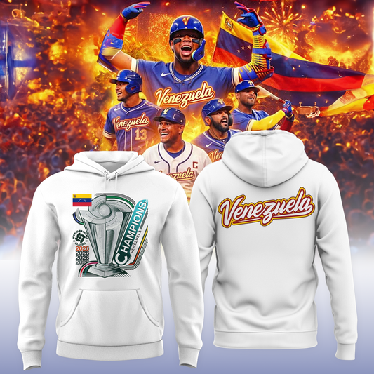 Venezuela Baseball LEGENDS 2026 World Baseball Classic Champions Hoodie