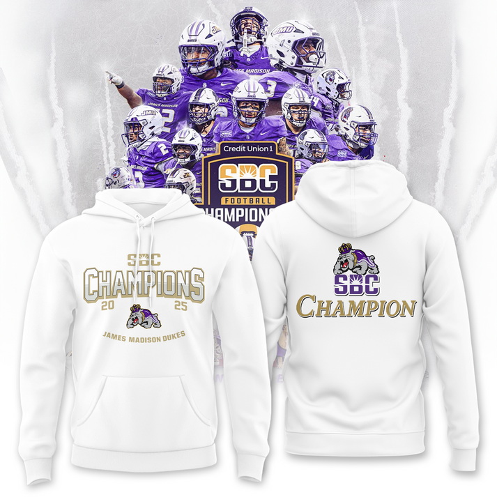 .JMU 2025 Sun Belt Football Conference Champions Hoodie Limited Edition