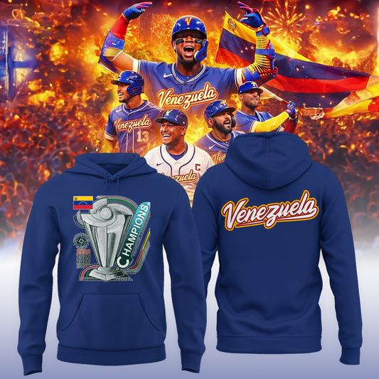 Venezuela Baseball LEGENDS 2026 World Baseball Classic Champions Hoodie