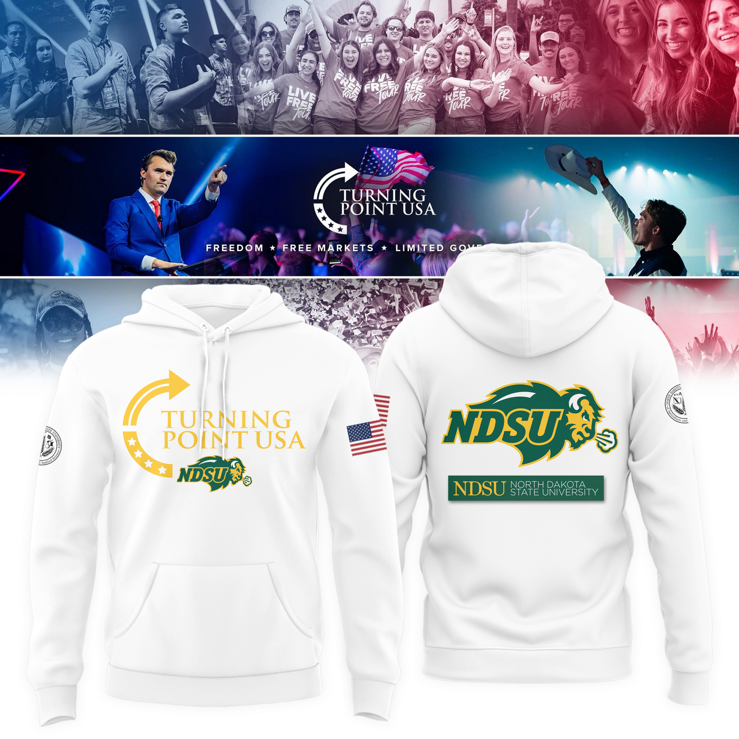 North Dakota State University Freedom Hoodie