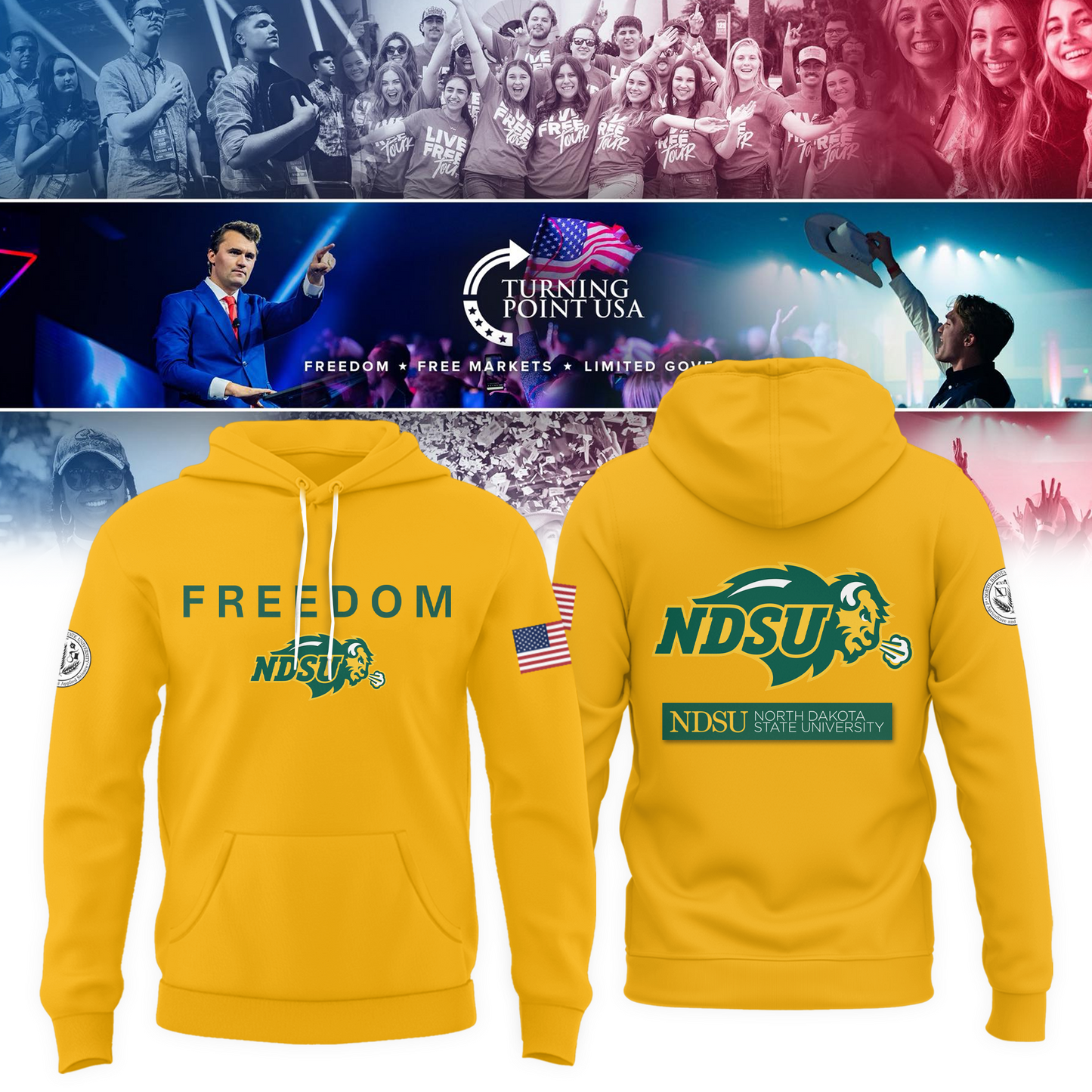 North Dakota State University Freedom Hoodie
