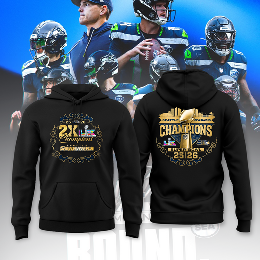 Emerald City Glory: Super Bowl LX Commemorative Shirt