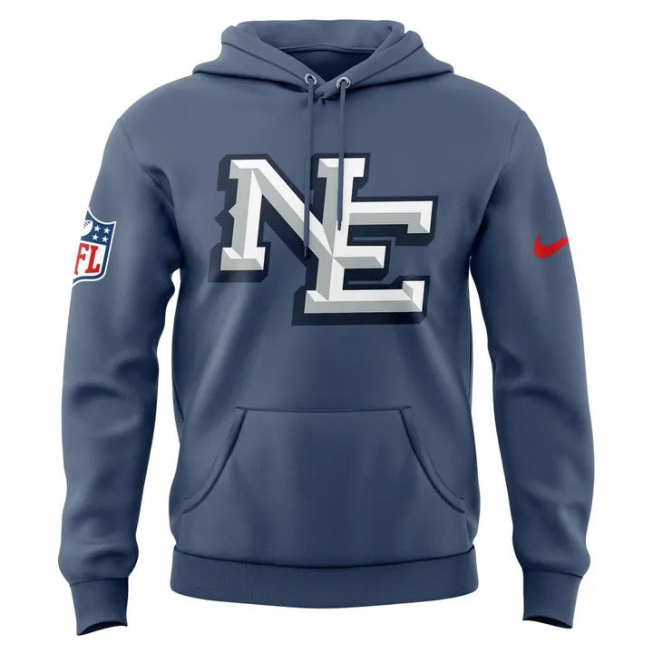 New England Patriots 2025 Rivalries Nor’Easter Storm Blue Hoodie