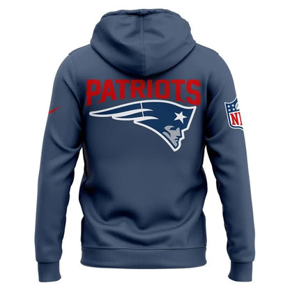 New England Patriots 2025 Rivalries Nor’Easter Storm Blue Hoodie