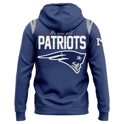 New England Patriots 2025 Rivalries Nor’Easter Storm Blue Hoodie