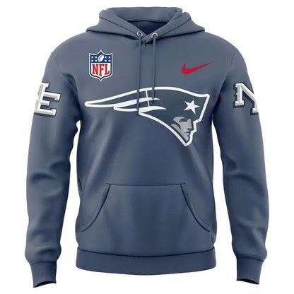 New England Patriots 2025 Rivalries Nor’Easter Storm Blue Hoodie
