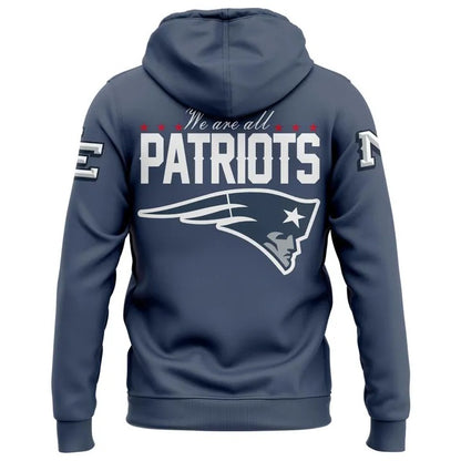 New England Patriots 2025 Rivalries Nor’Easter Storm Blue Hoodie