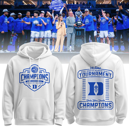 Duke 2026 ACC Men’s Basketball Tournament Champions Locker Room Hoodie