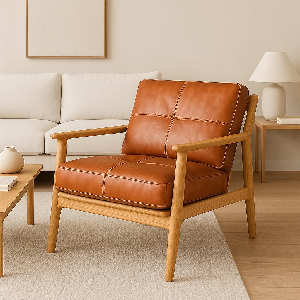 Custom Leather Cushion Cover Set: Bench, Chair, Sofa - Handmade