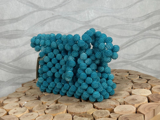 Handmade Turquoise Beaded Bag: Retro-Chic Shoulder Purse