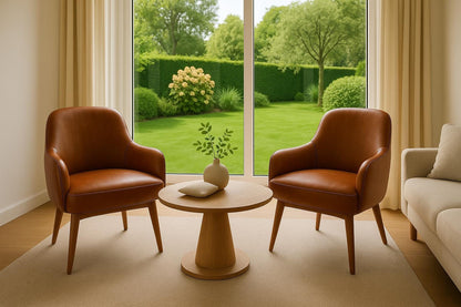 Handmade Moroccan Leather Desk Chair: Modern Accent Seating