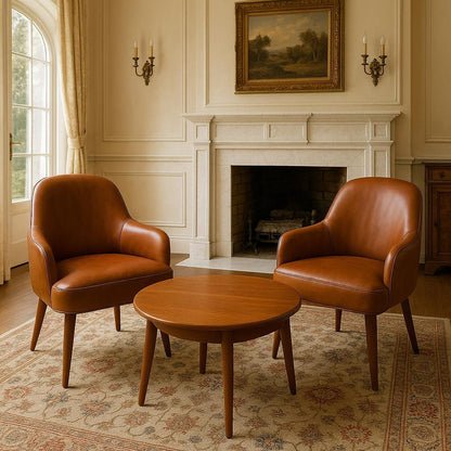 Handmade Moroccan Leather Desk Chair: Modern Accent Seating