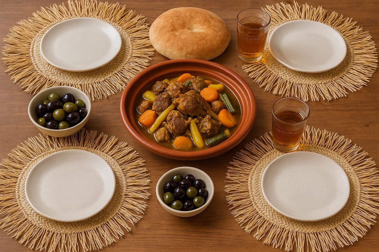 Handmade Raffia Coaster: Large Bohemian Woven Table Mat with Fringe