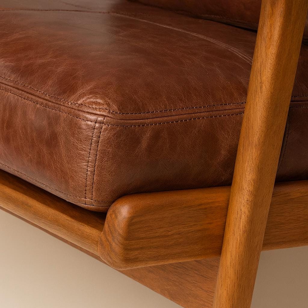 Custom Leather Cushion Cover Set: Bench, Chair, Sofa - Handmade