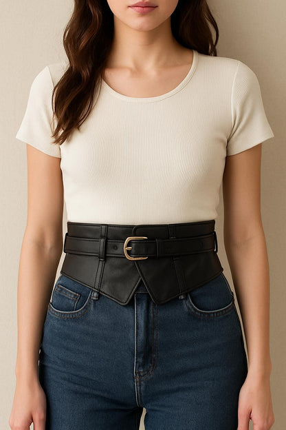 Handmade Leather Obi Wrap Belt – Soft Corset Style Waist Cincher, Adjustable Self Tie Kimono Belt for Dresses, Coats & Jumpers