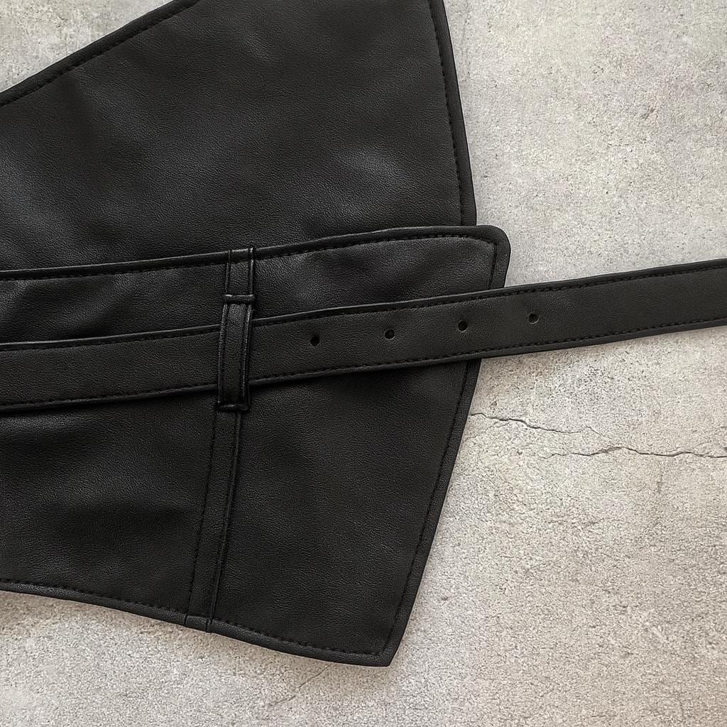 Handmade Leather Obi Wrap Belt – Soft Corset Style Waist Cincher, Adjustable Self Tie Kimono Belt for Dresses, Coats & Jumpers