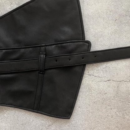 Handmade Leather Obi Wrap Belt – Soft Corset Style Waist Cincher, Adjustable Self Tie Kimono Belt for Dresses, Coats & Jumpers