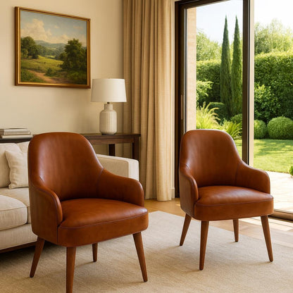 Handmade Moroccan Leather Desk Chair: Modern Accent Seating