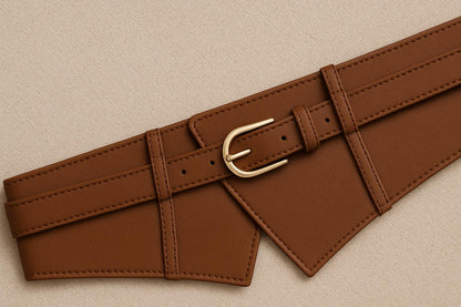 Handmade Leather Obi Wrap Belt – Soft Corset Style Waist Cincher, Adjustable Self Tie Kimono Belt for Dresses, Coats & Jumpers